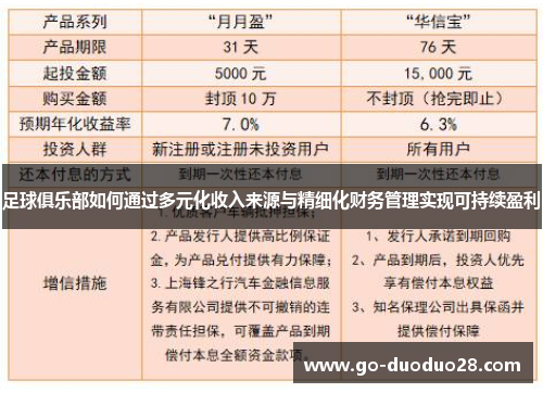 足球俱乐部如何通过多元化收入来源与精细化财务管理实现可持续盈利